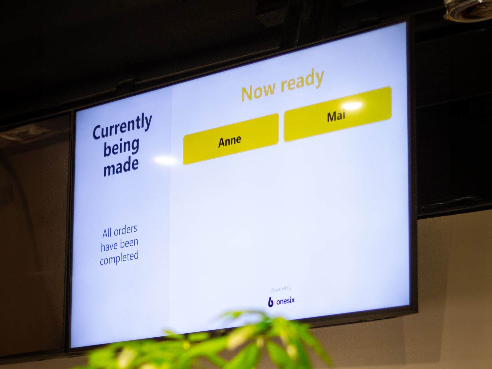 Onesix Status Scherm